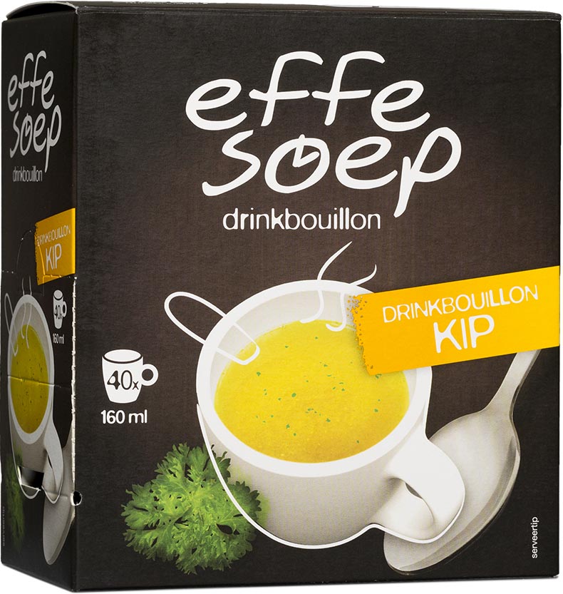 Effe Soep drinkbouillon, kip, 160 ml, doos van 40 sticks afbeelding