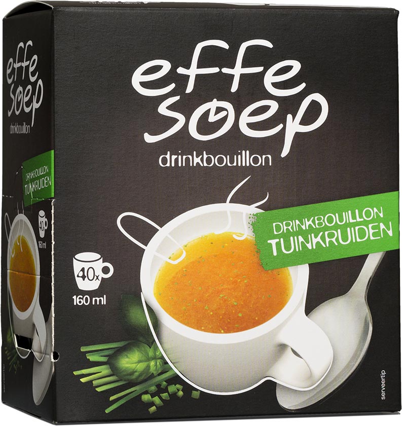 Effe Soep drinkbouillon, tuinkruiden, 160 ml, doos van 40 sticks afbeelding