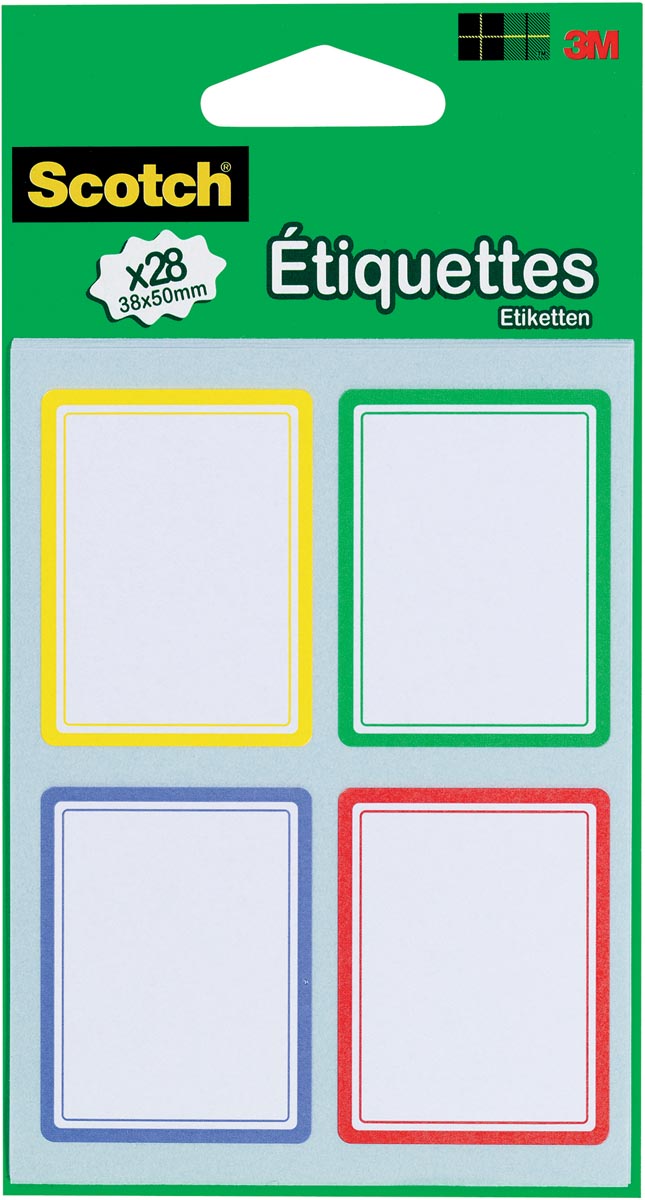Scotch Etiketten Met Gekleurd Kader Ft 38 X 50 Mm Pak Van 28 huismerk kopen in de aanbieding Scotch Etiketten Met Gekleurd Kader Ft 38 X 50 Mm Pak Van 28 huismerk kopen in de aanbieding