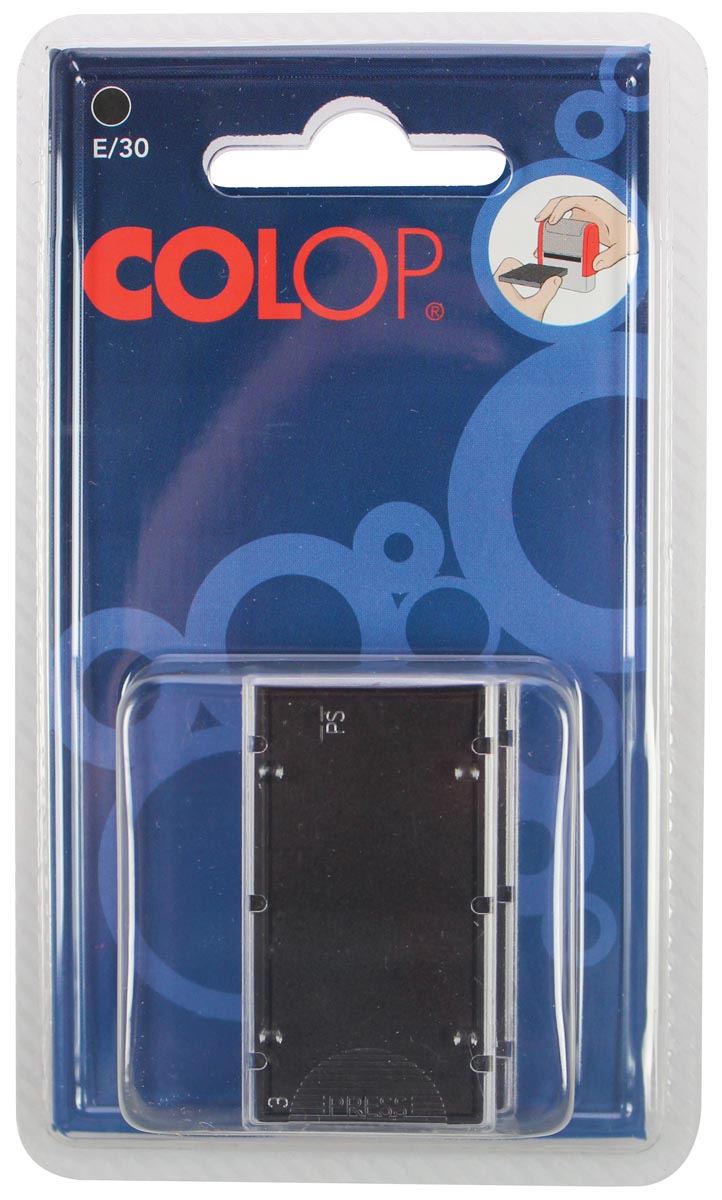 Colop stempelkussen, voor P30, P30N, 30/1, zwart, blister van 2 stuks