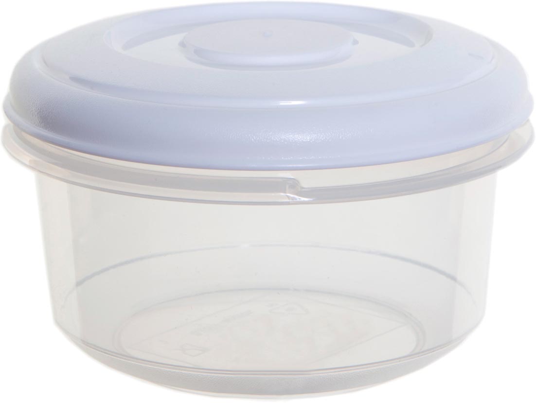 Whitefurze vershouddoos rond 0,1 liter, transparant met wit deksel