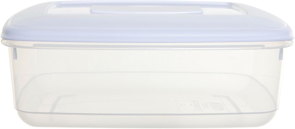 Whitefurze vershouddoos rechthoekig 4 liter, transparant met wit deksel afbeelding
