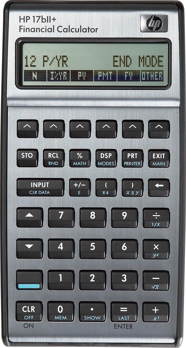 HP financiële rekenmachine 17BII+ afbeelding