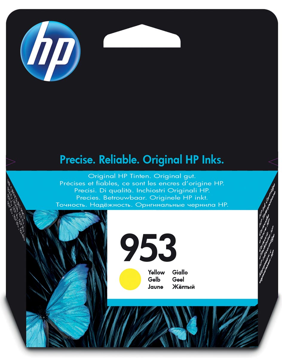 HP inktcartridge 953, 630 pagina&apos;s, OEM F6U14AE, geel afbeelding
