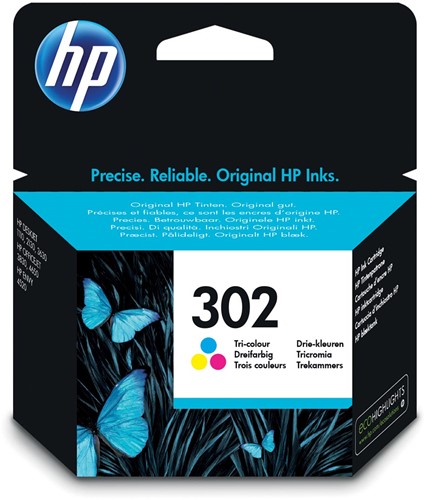 HP inktcartridge 302, 165 pagina's, OEM F6U65AE, 3 kleuren