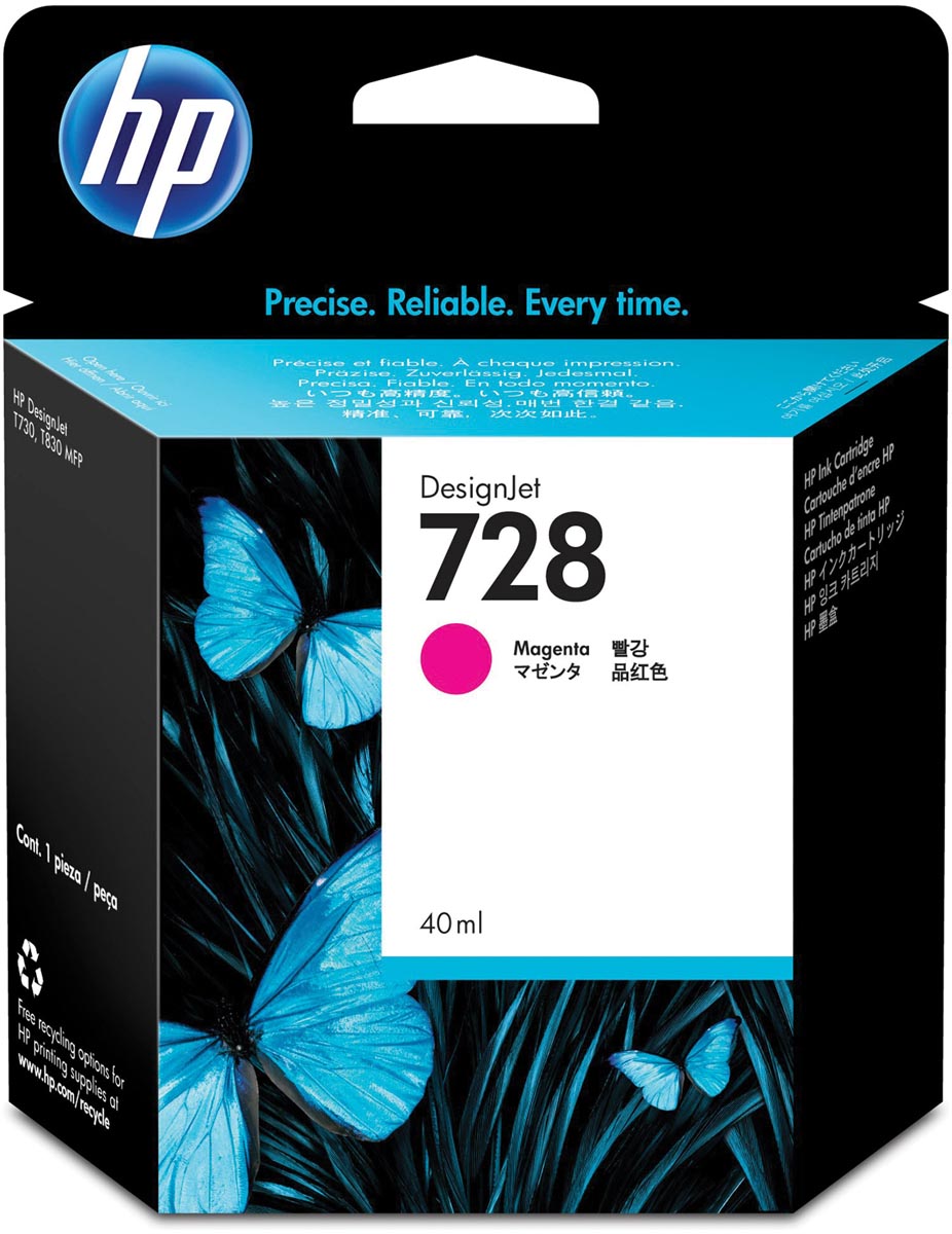 Hp Inktcartridge 728 40 Ml Oem F9J62A Magenta huismerk kopen in de aanbieding