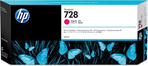 HP inktcartridge 728, 300 ml, OEM F9K16A, magenta
