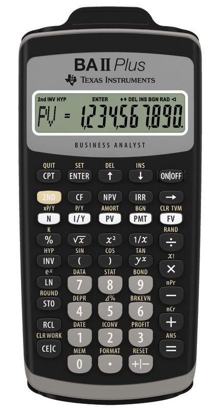 Texas financiële rekenmachine BA II Plus