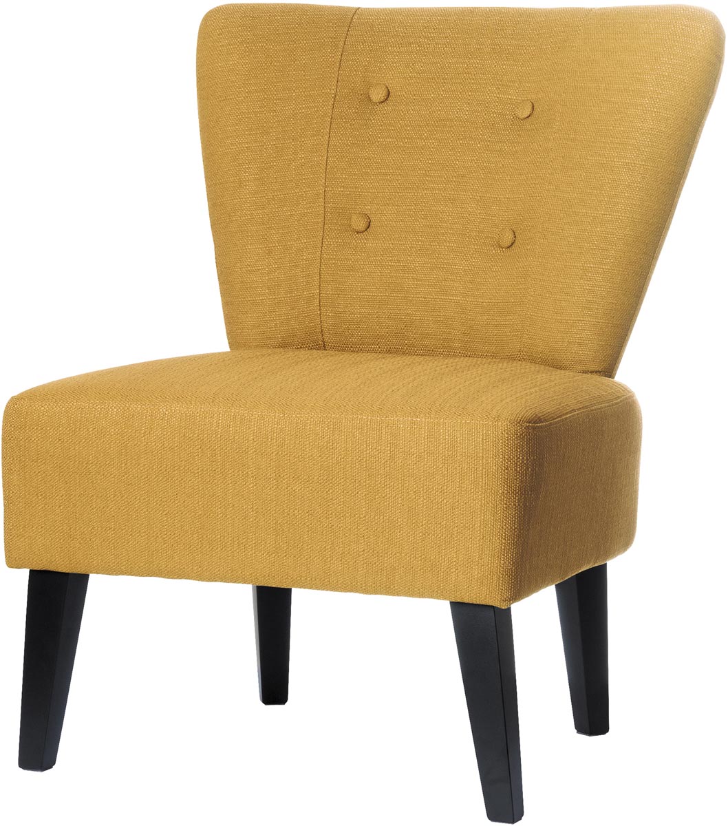 Paperflow fauteuil Brighton, bekleding uit stof, saffraangeel Paperflow fauteuil Brighton, bekleding uit stof, saffraangeel