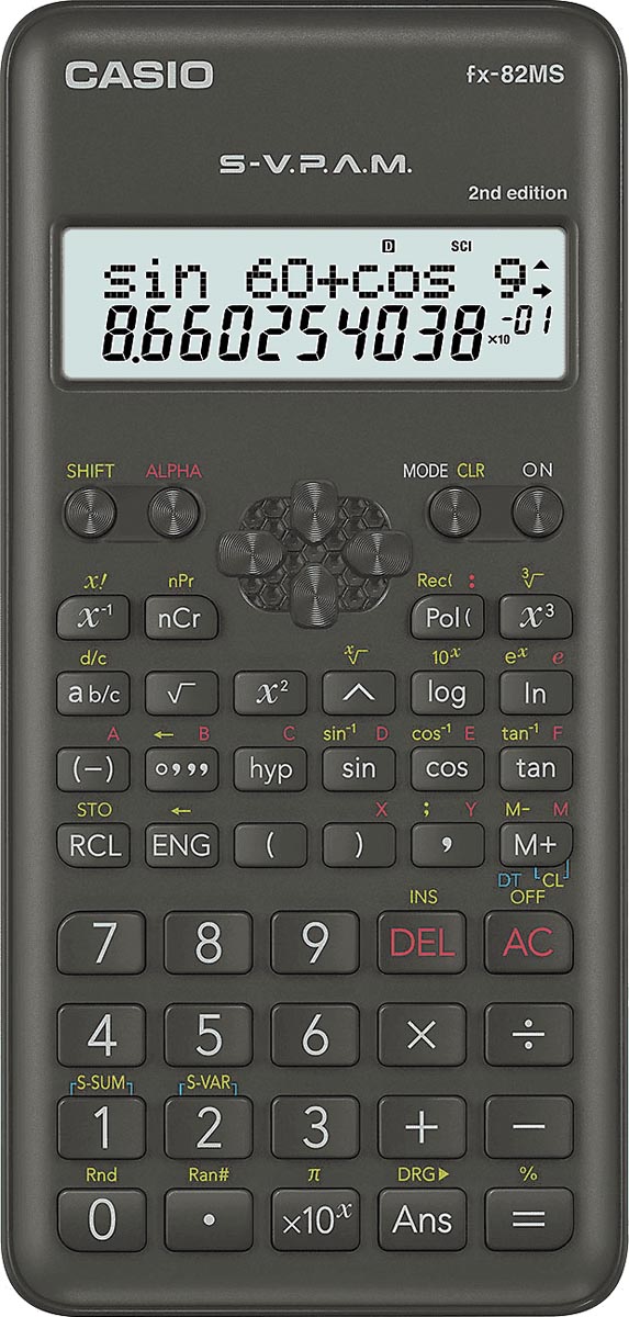 Casio wetenschappelijke rekenmachine FX-82MS Casio wetenschappelijke rekenmachine FX-82MS