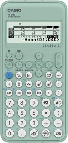Casio wetenschappelijke rekenmachine FX92B Secondaire