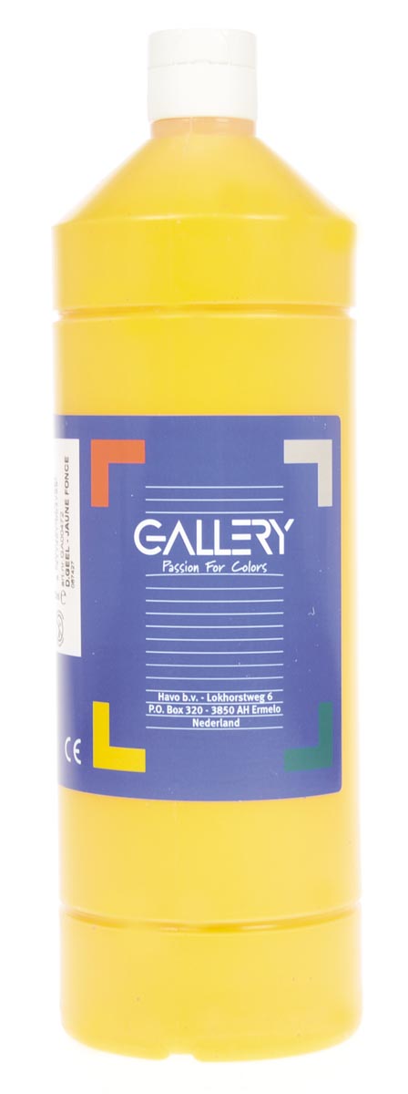 Gallery plakkaatverf, flacon van 1 l, donkergeel afbeelding