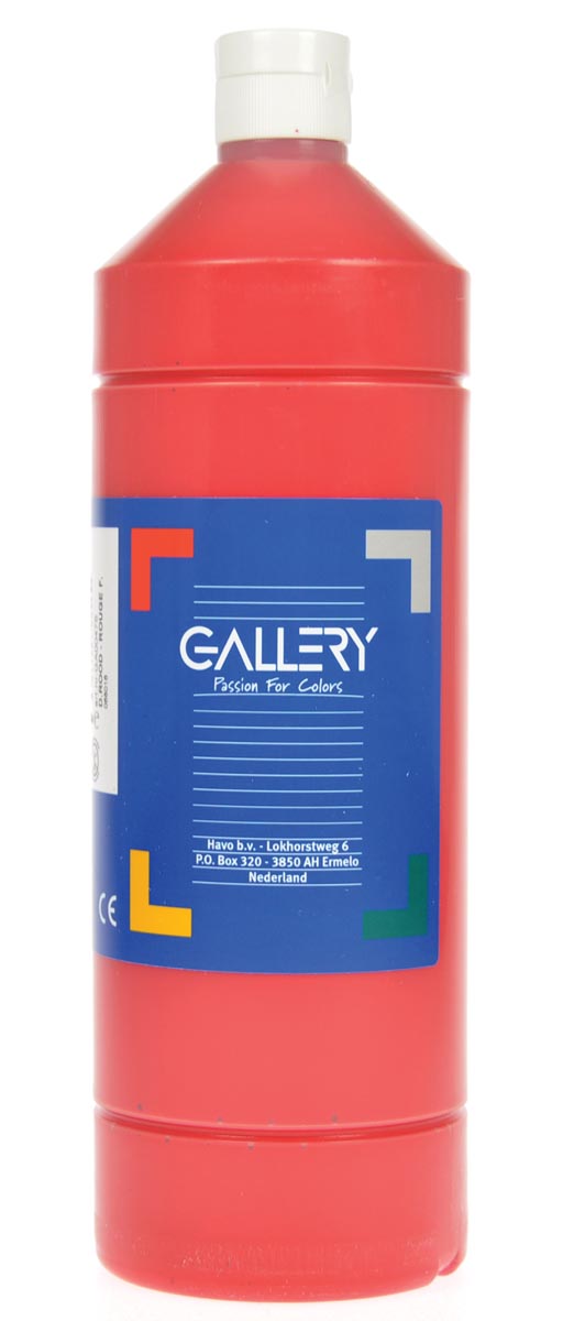Gallery plakkaatverf, flacon van 1 l, donkerrood Gallery plakkaatverf, flacon van 1 l, donkerrood