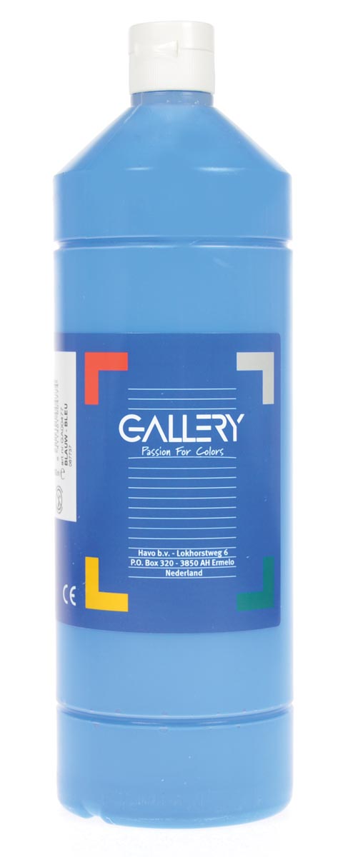 Gallery plakkaatverf, flacon van 1 l, blauw afbeelding