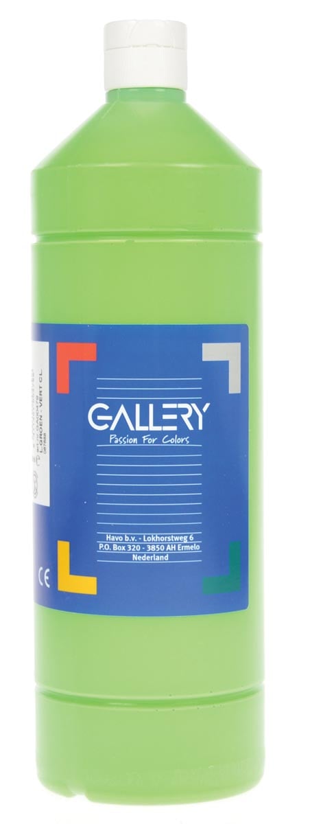 Gallery plakkaatverf, flacon van 1 l, lichtgroen afbeelding