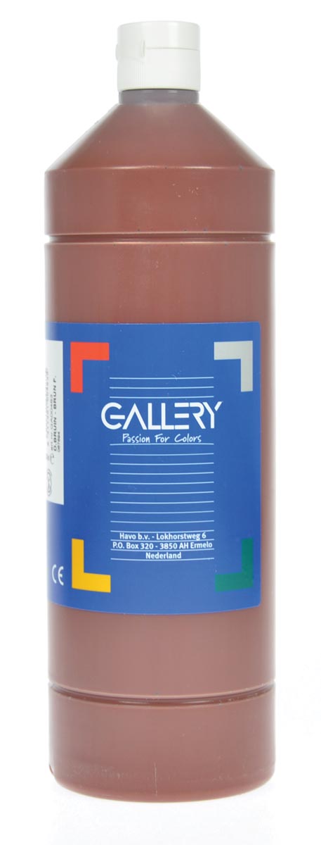 Gallery plakkaatverf, flacon van 1 l, donkerbruin afbeelding