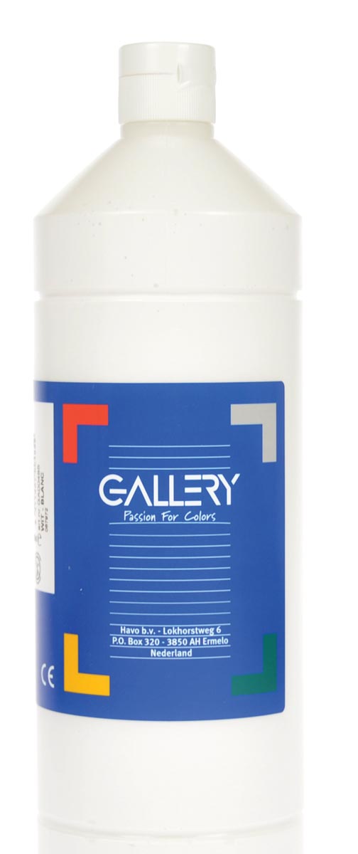 Gallery plakkaatverf, flacon van 1 l, wit afbeelding