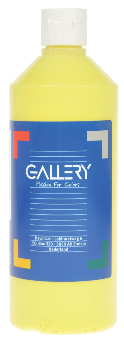 Gallery plakkaatverf, flacon van 500 ml, lichtgeel Gallery plakkaatverf, flacon van 500 ml, lichtgeel