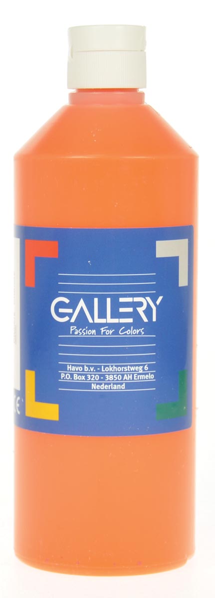 Gallery plakkaatverf, flacon van 500 ml, oranje afbeelding