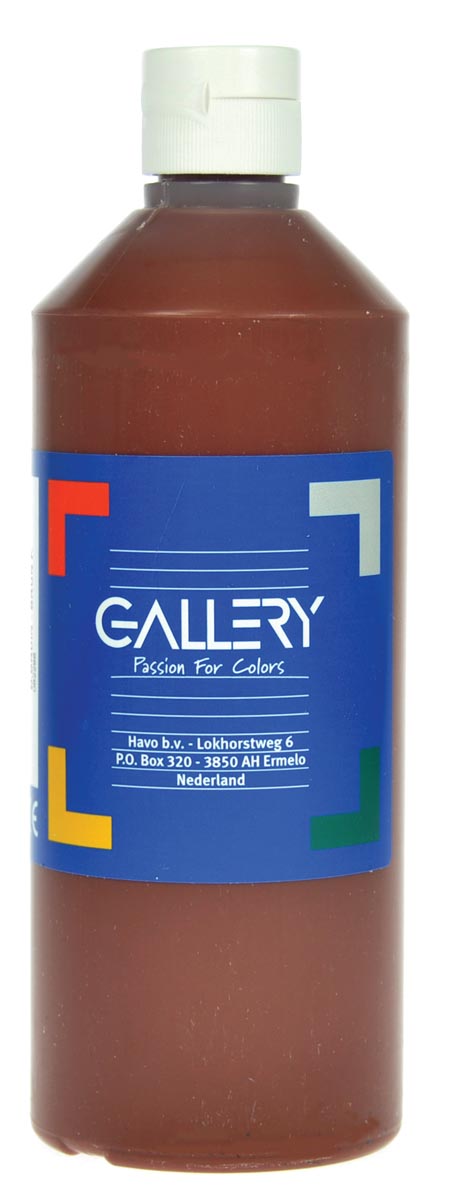 Gallery plakkaatverf, flacon van 500 ml, donkerbruin afbeelding