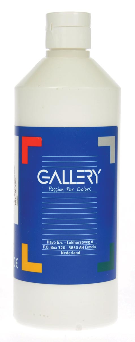 Gallery plakkaatverf, flacon van 500 ml, wit afbeelding