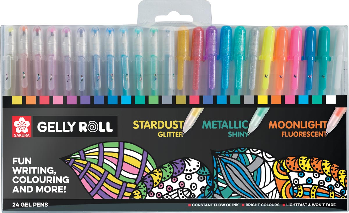 Sakura roller Gelly Roll Mix, etui van 24 stuks in geassorteerde kleuren afbeelding