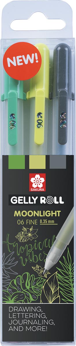 Sakura roller Gelly Roll Moonlight, etui van 3 stuks Botanical