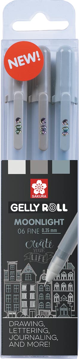 Sakura roller Gelly Roll Moonlight, etui van 3 stuks Urban