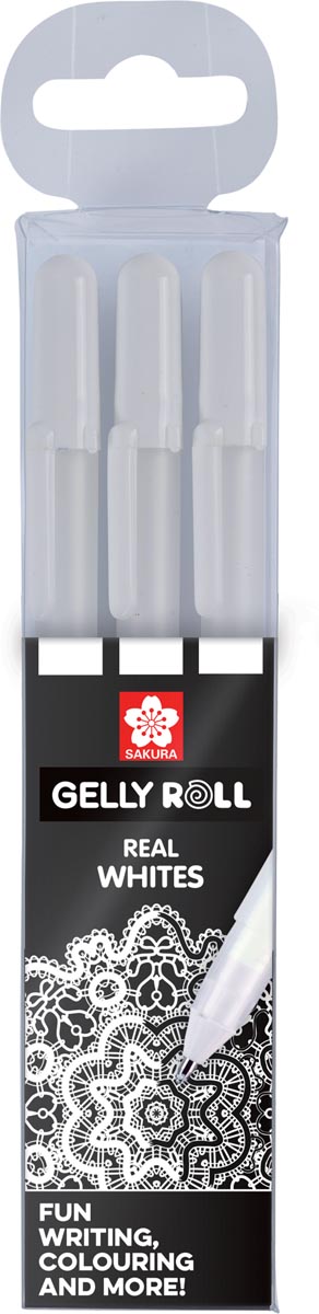 Sakura roller Gelly Roll Basic wit, etui van 3 stuks afbeelding