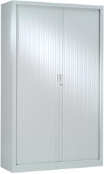 Roldeurkast, hoogte 198 cm, lichtgrijs