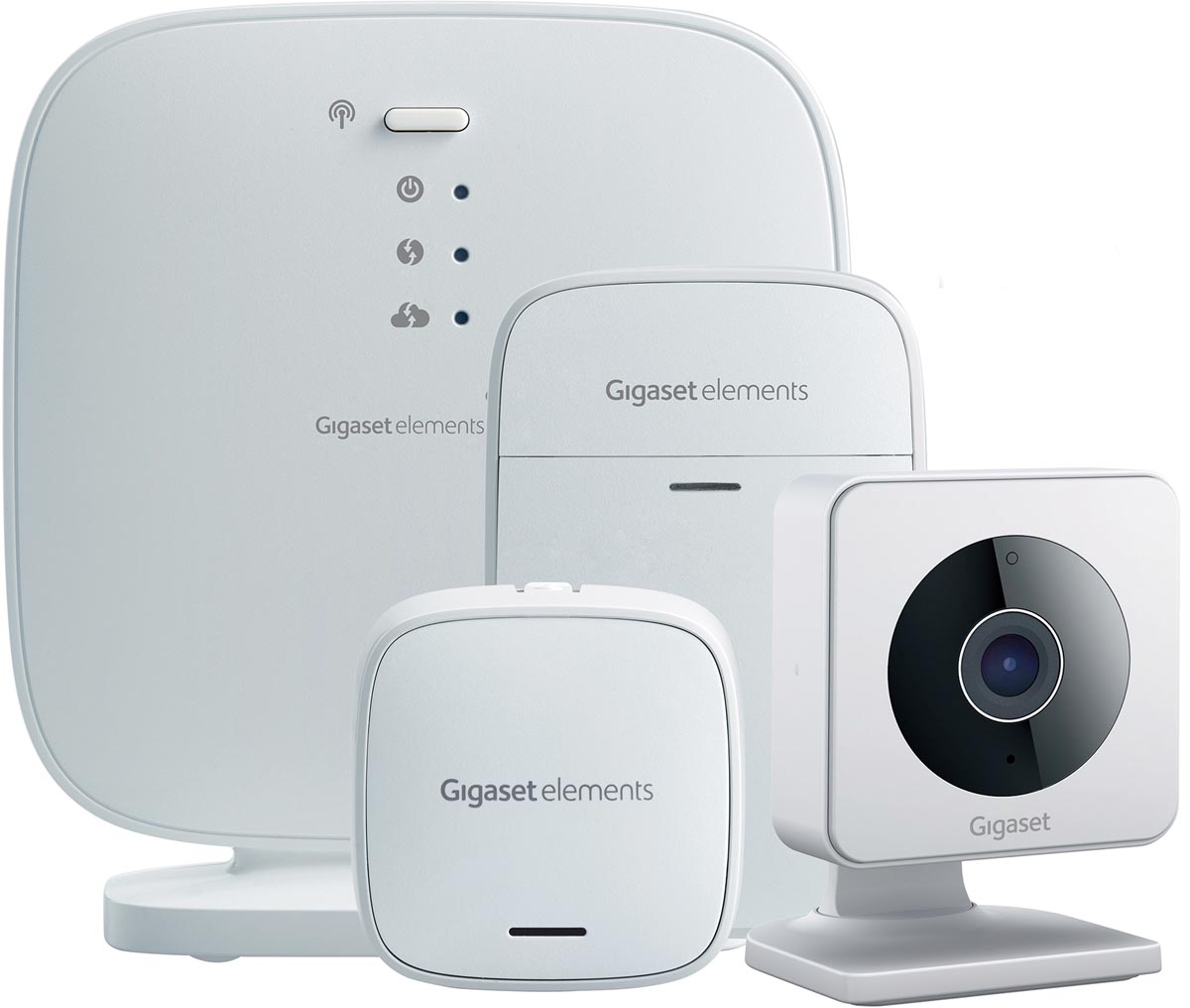 Gigaset all you need beveiligingspakket met deur-raamsensor, bewegingssensor en WLAN indoor smartcamera