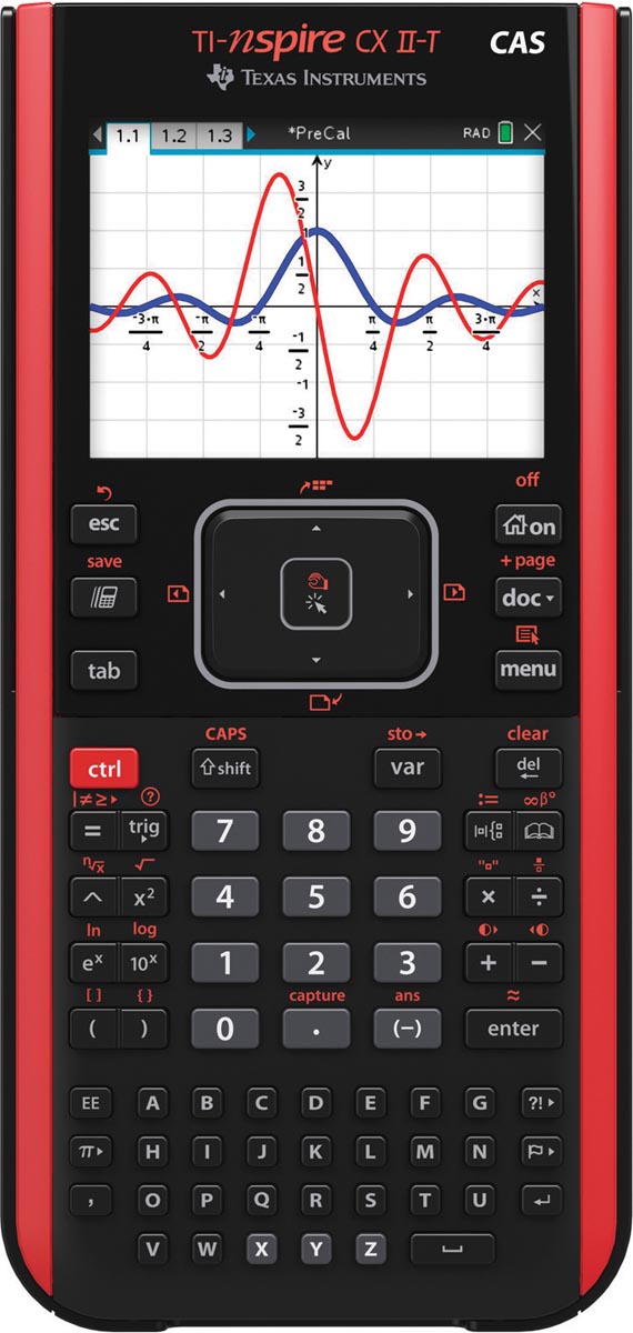 Texas grafische rekenmachine TI-Nspire CX II-T CAS afbeelding