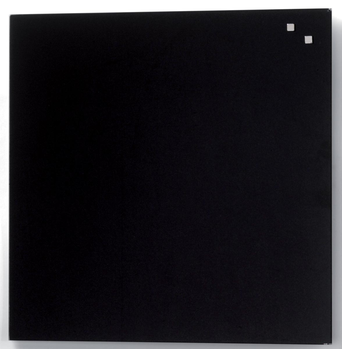 Naga magnetisch glasbord, zwart, ft 45 x 45 cm
