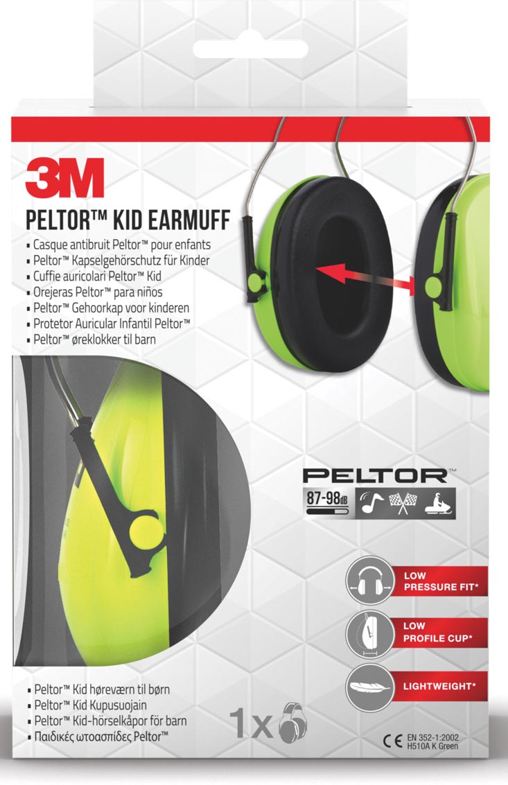 Afbeelding van 3M gehoorkap Peltor Kid, groen