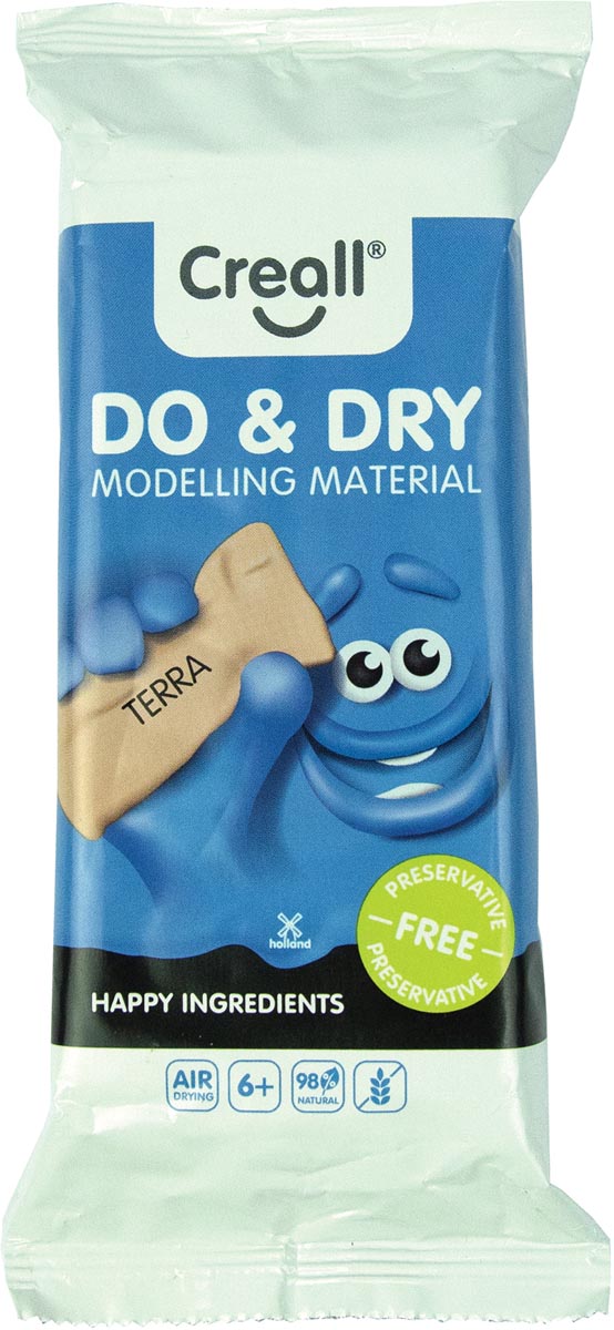 Creall Boetseerpasta Do & Dry terracotta, happy ingredients, pak van 500 g