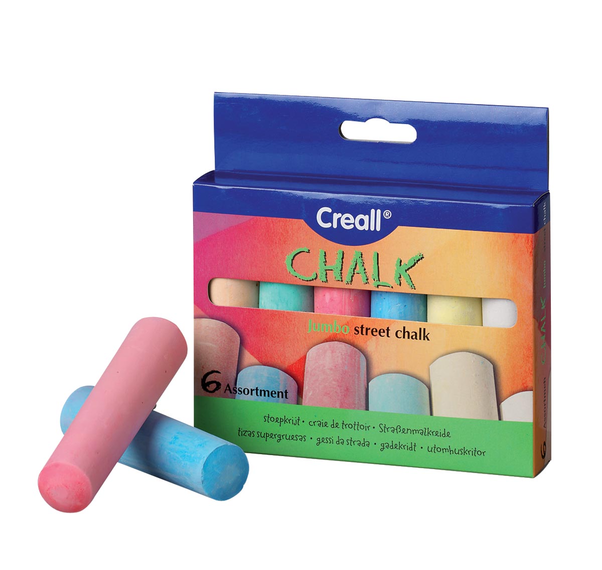 Havo stoepkrijt Chalk doos van 6 stuks