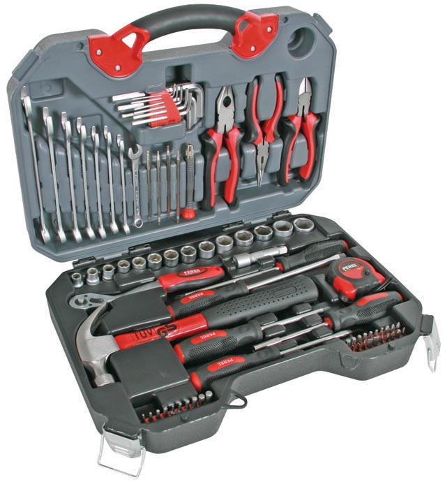 Perel gereedschapskoffer, set van 78 stuks, grijs afbeelding