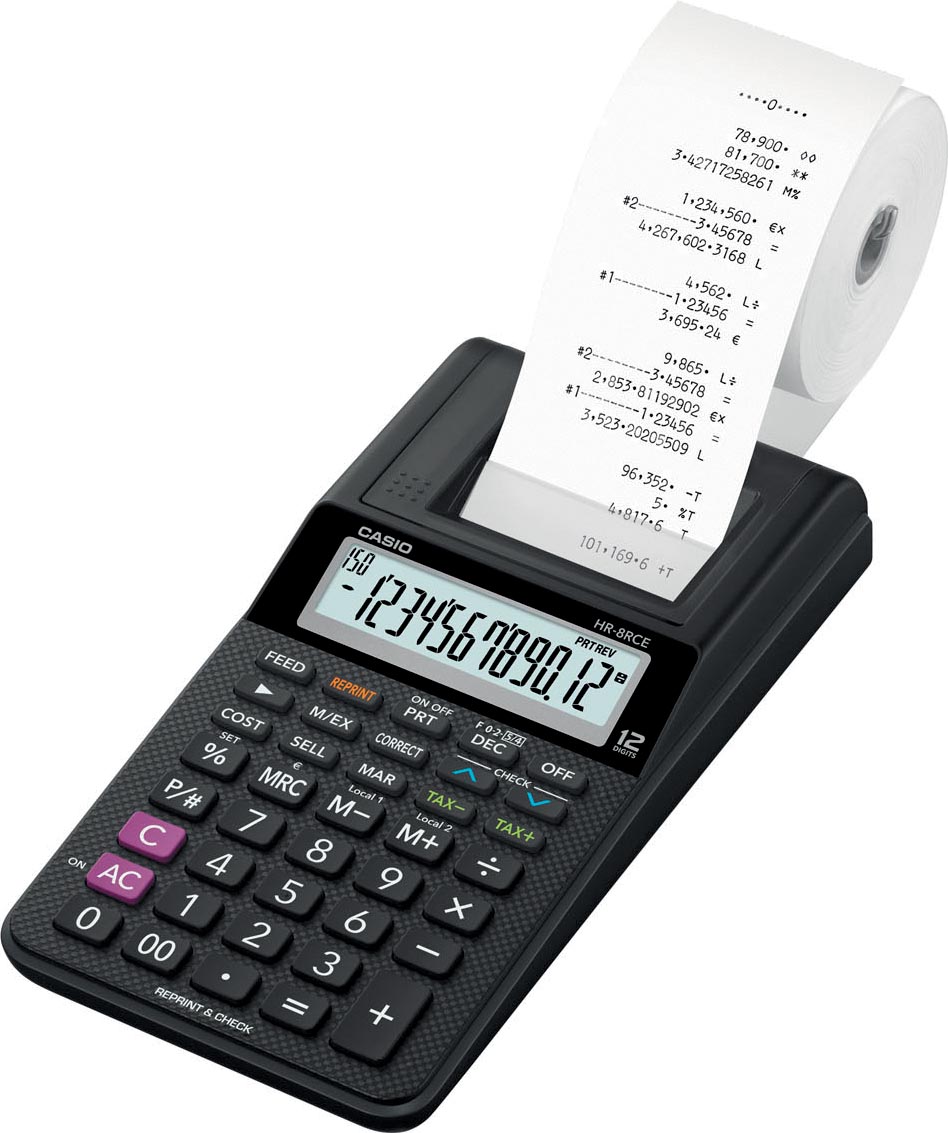 Casio bureaurekenmachine HR-8RCE afbeelding