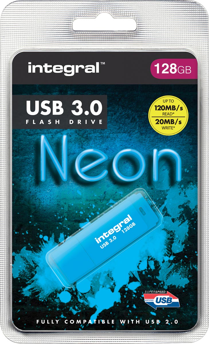 Integral USB3 Neon 128GB BL afbeelding