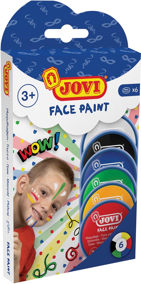 Jovi maquillage Face Paint, kartonnen etui van 6 kleuren Jovi maquillage Face Paint, kartonnen etui van 6 kleuren