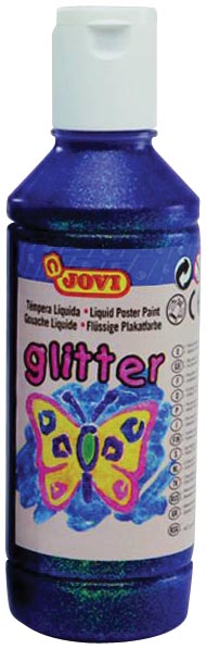 Jovi Plakkaatverf Glitter flacon van 250 ml, paars