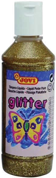 Jovi Plakkaatverf Glitter flacon van 250 ml, goud