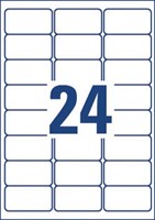 Avery Witte etiketten QuickDry doos van 40 blad, ft 63,5 x 33,9 mm (b x h), 960 stuks, 24 per blad-2