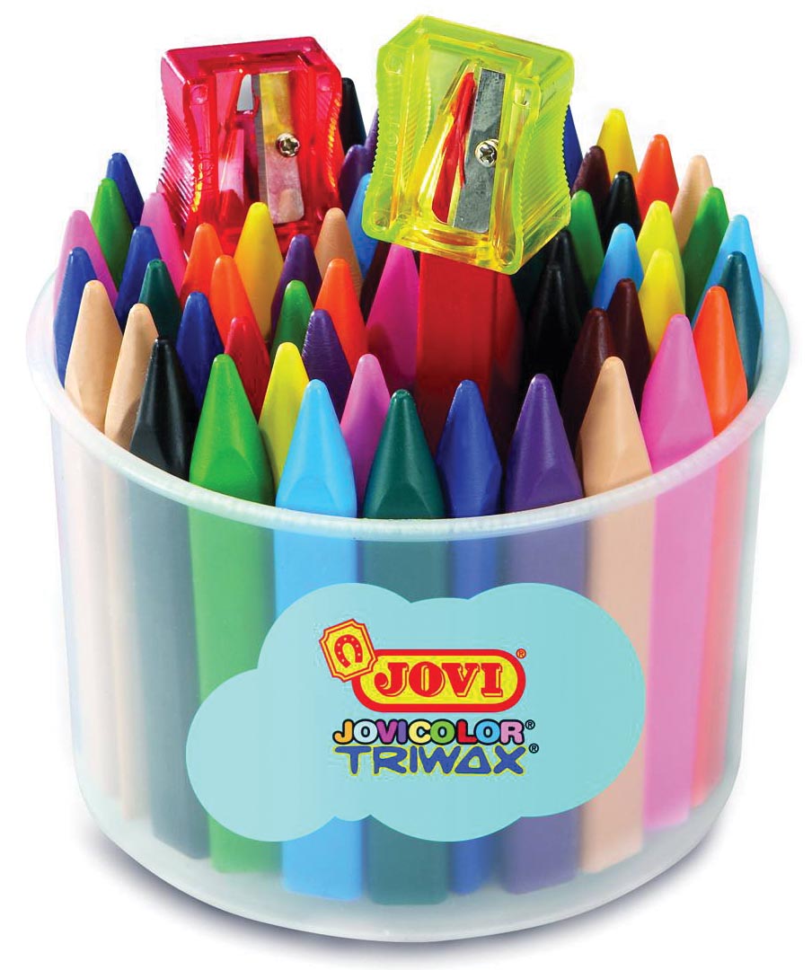 Jovi Waskrijt Triwax 72 stuks + 2 slijpers, lengte 8,5 cm