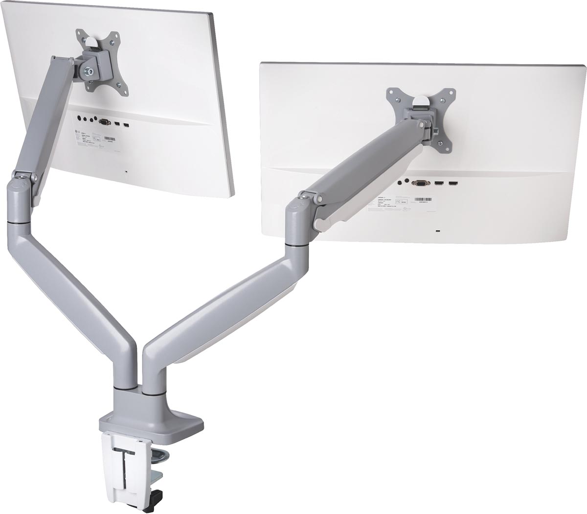 Kensington SmartFit one-touch verstelbare monitorarm, dubbel, grijs afbeelding