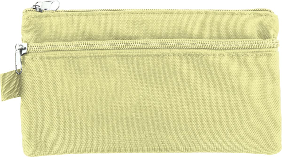Kangaro pennenzak, plat, 21 x 11 cm, pastel geel afbeelding