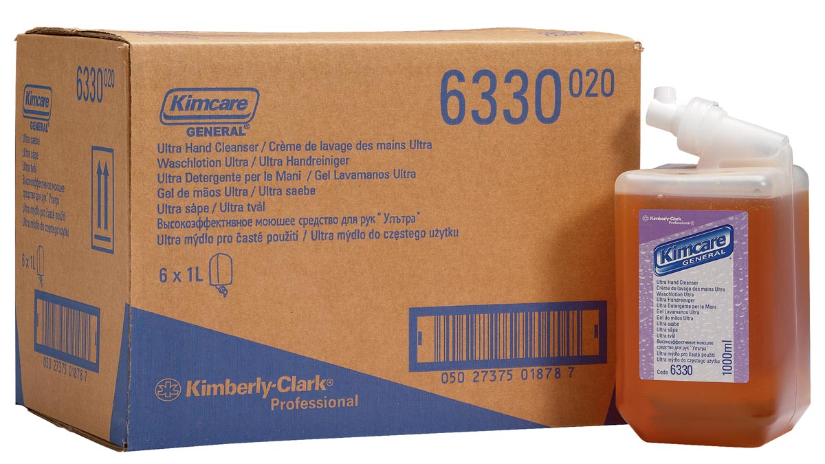 Kleenex navulling voor zeepdispenser Aquarius, parfum amber, flacon van 1 liter afbeelding