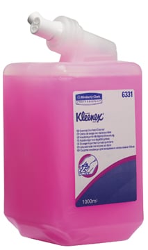 Kleenex navulling voor zeepdispenser Aquarius, parfum floral, flacon van 1 liter Kleenex navulling voor zeepdispenser Aquarius, parfum floral, flacon van 1 liter