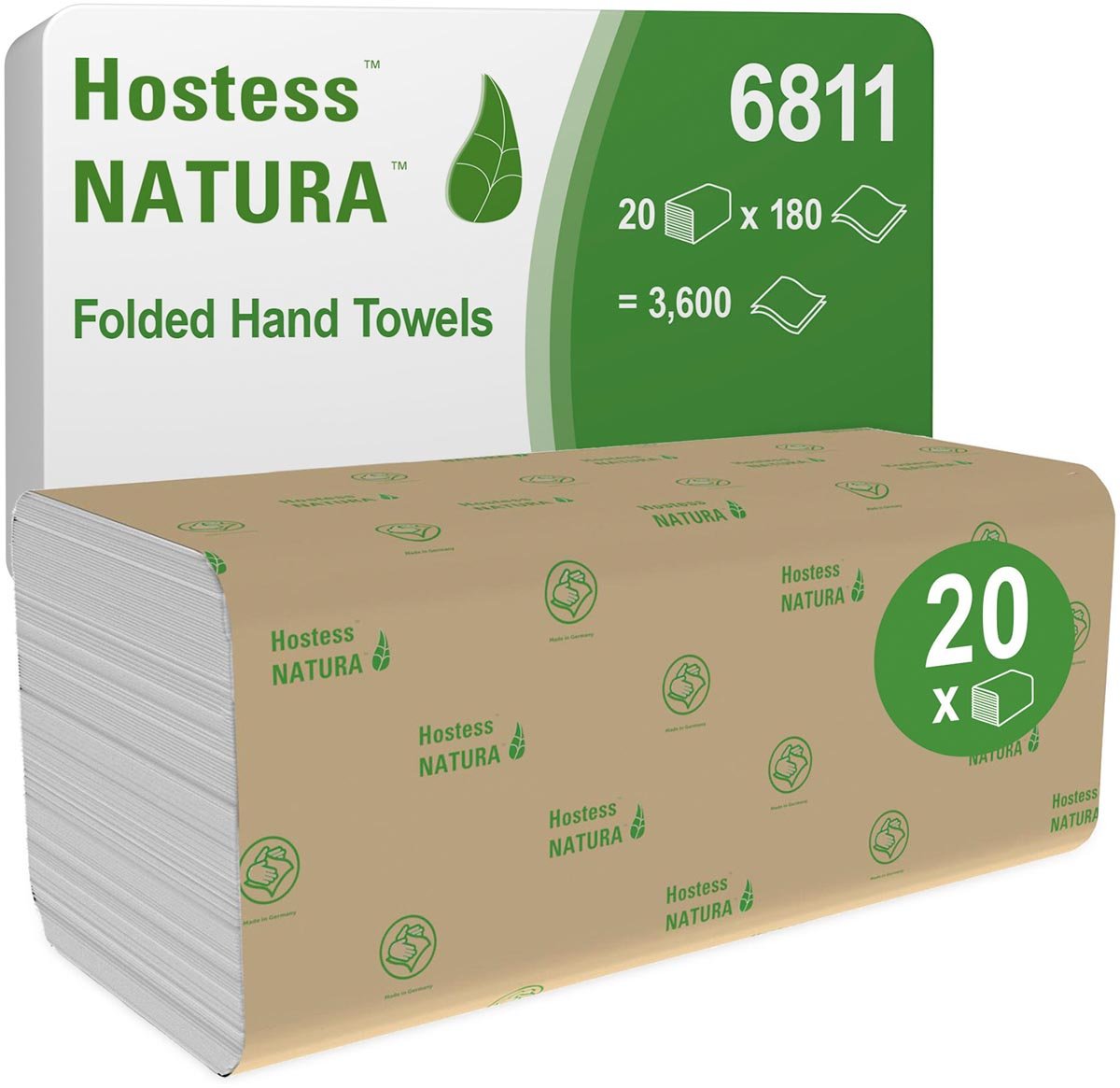 Scott papieren handdoek Natura, Z-vouw, 2-laags, 180 vellen, pak van 20 stuks Scott papieren handdoek Natura, Z-vouw, 2-laags, 180 vellen, pak van 20 stuks