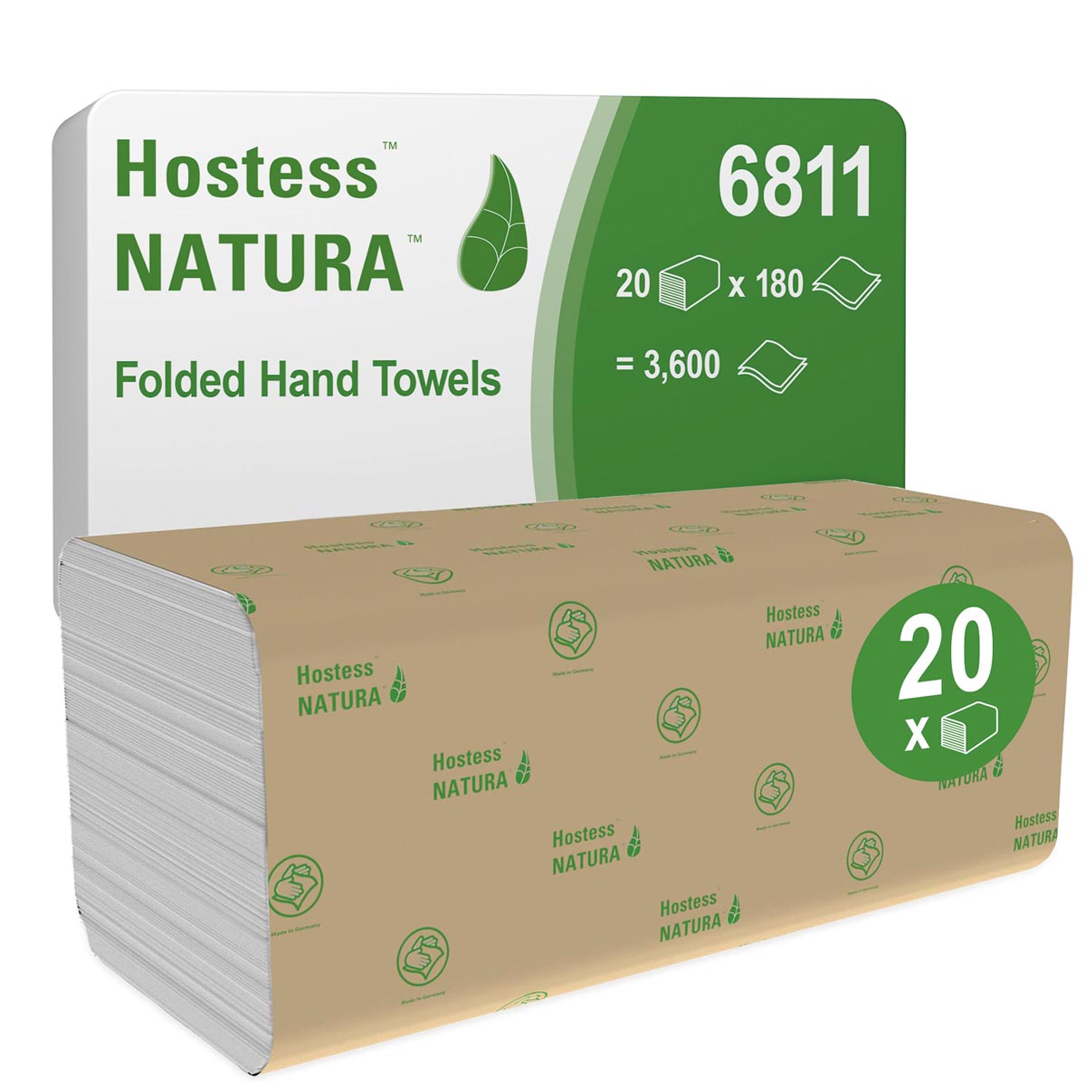 Scott papieren handdoek Natura, Z-vouw, 2-laags, 180 vellen, pak van 20 stuks afbeelding